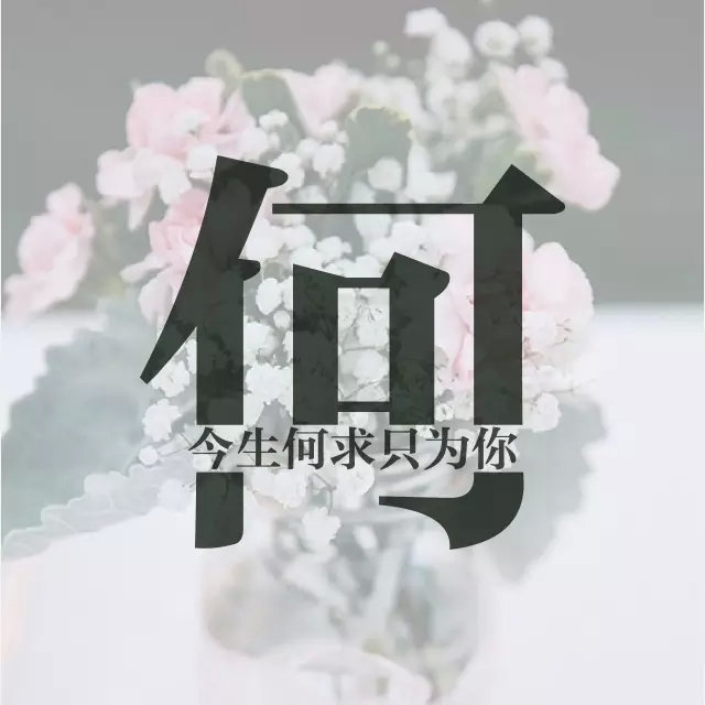 何姓图片：今生何求只为你