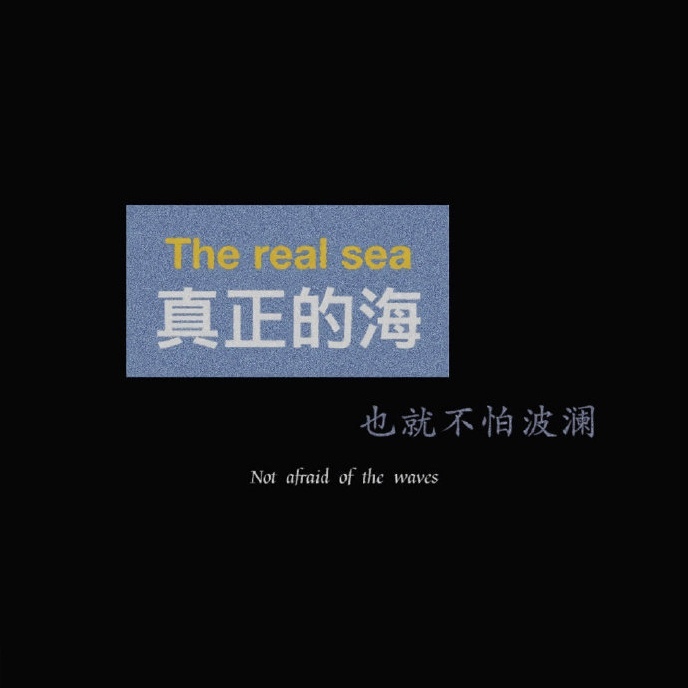 真正的海 也就不怕波澜