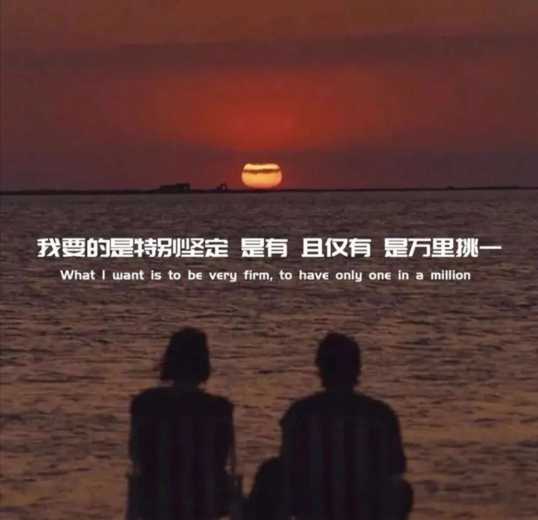 我要的是特别坚定 是有 且仅有 是万里挑一