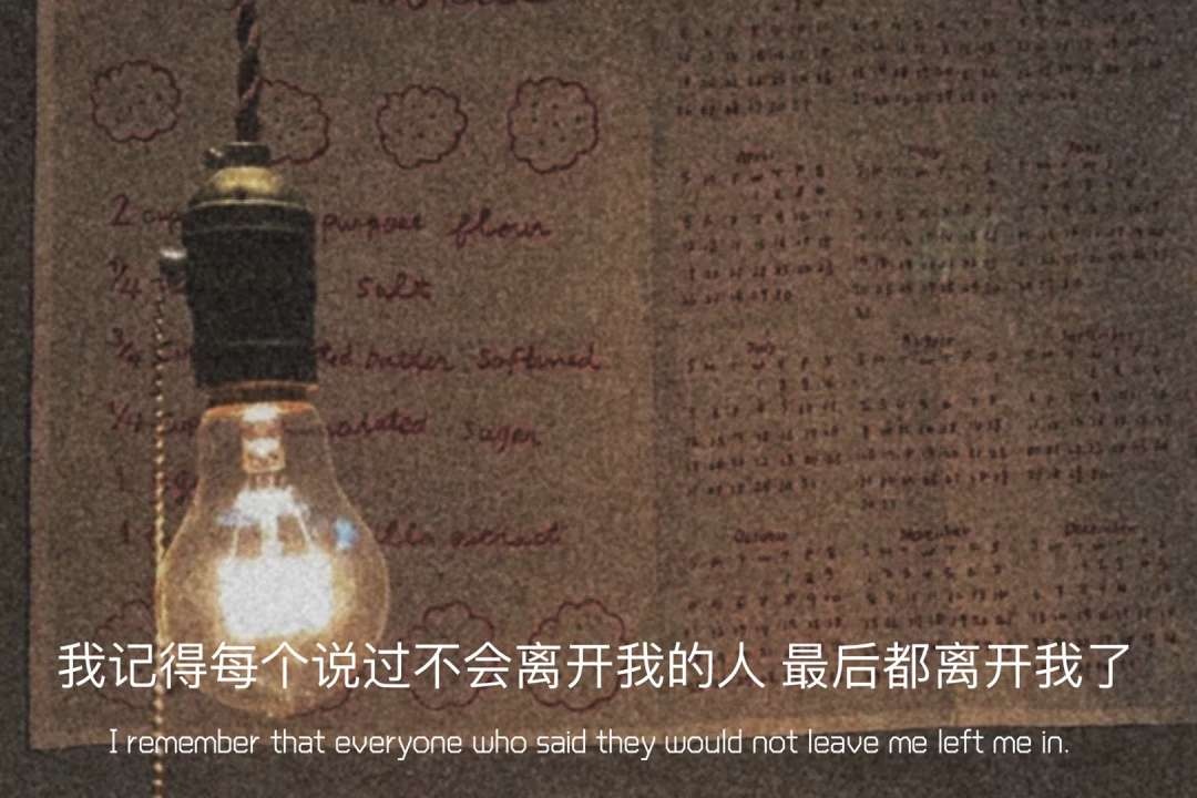 我记得每个说过不会离开我的人 最后都离开我了