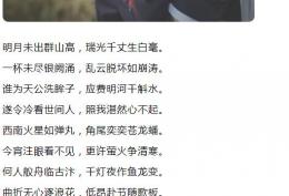 明月未出群山高 瑞光千丈生白毫