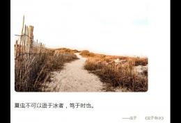 夏虫不可以语于冰者，笃于时也