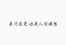 星河滚烫，你是人间理想