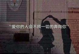 爱你的人会不顾一切的奔向你