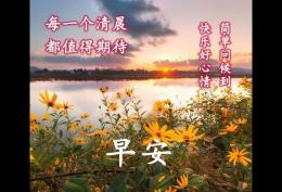 冬天早上好温馨问候语图片带字