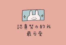 认真努力的我最可爱