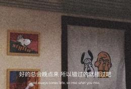 好的总会晚点来 所以错过的就错过吧