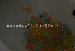 在这车水马龙的今天，谁又会等谁好几年