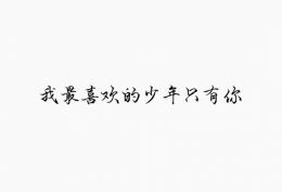 我最喜欢的少年只有你