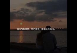 我们短暂交错 尾声潮落 致敬这场遇见