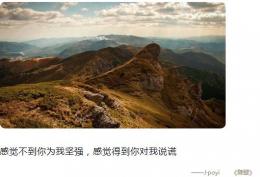 感觉不到你为我坚强，感觉得到你对我说谎