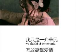 我只是一介草民 怎敢高攀爱情