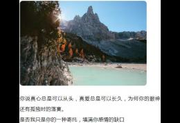 你说真心总是可以从头，真爱总是可以长久