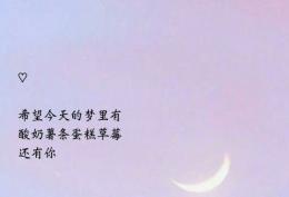 希望今天的梦里有酸奶薯条草莓蛋糕还有你