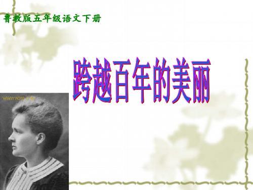 《跨越百年的美丽》句子摘抄