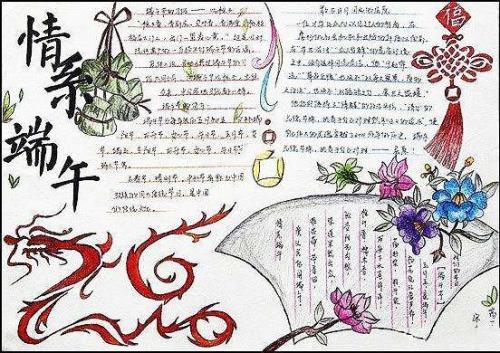 端午节手抄报怎么画，简单又漂亮