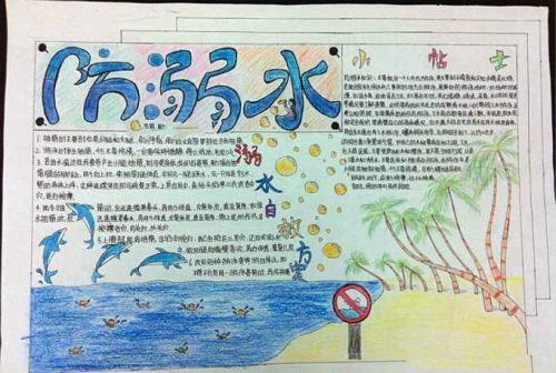 2020防溺水手抄报大全