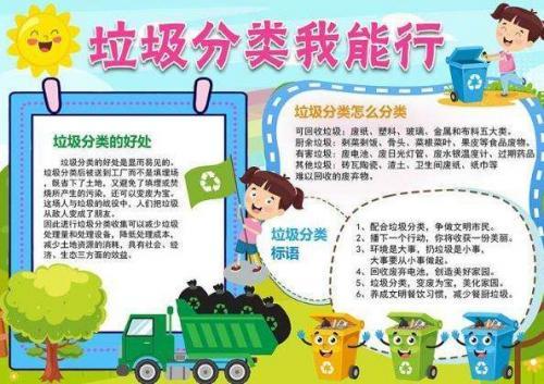 关于垃圾分类的手抄报内容资料推荐